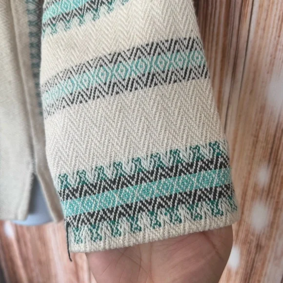 Original Senor Lopez White and Turquoise Baja Beach Hoodie - Picture 4 of 8